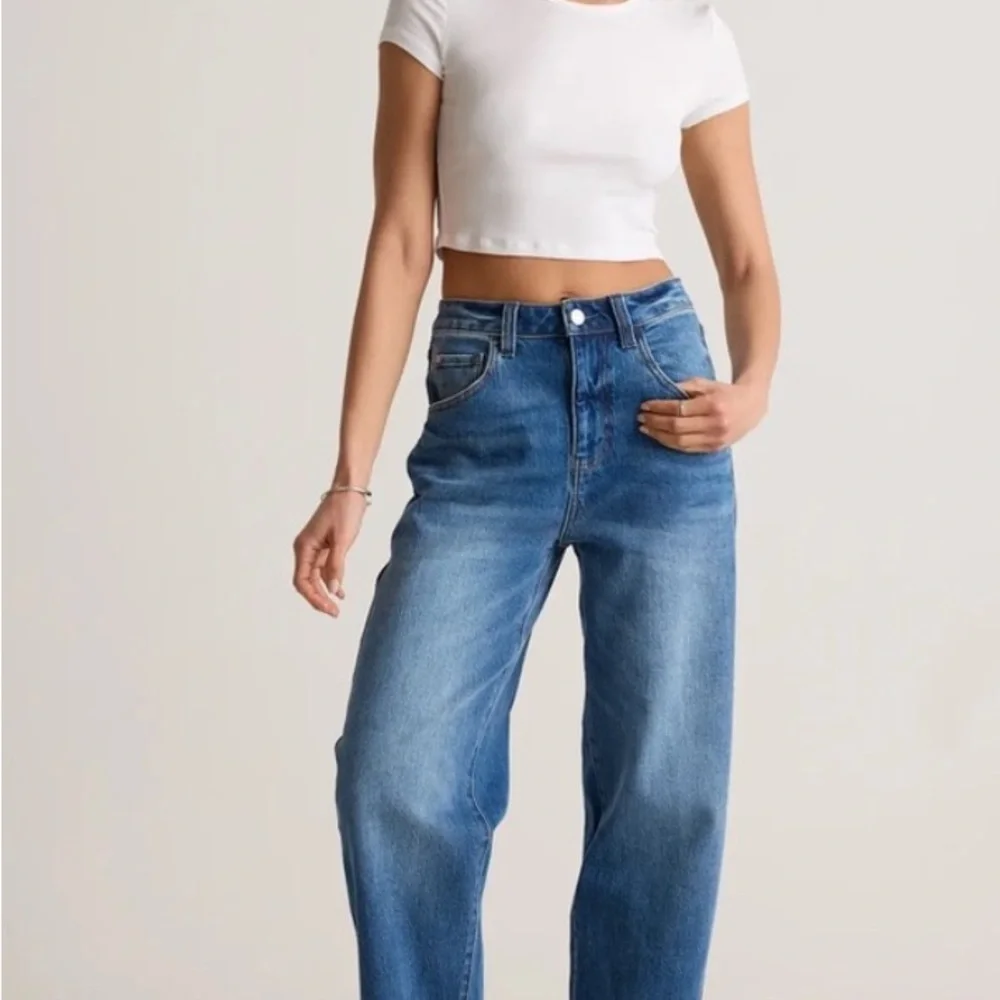 Quince Bella Stretch Barrel Jeans Size 27 in Atlantic Blue - Picture 11 of 11